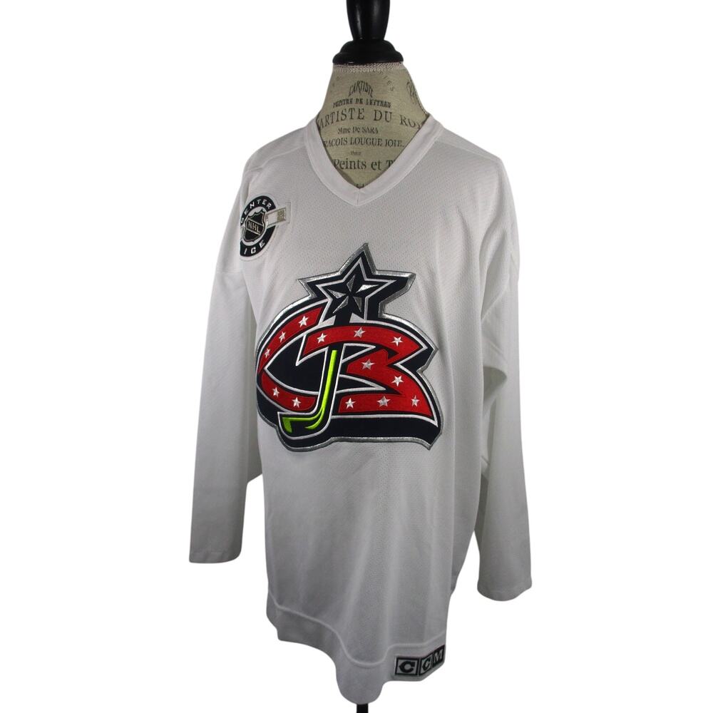CCM Center Ice Columbus Bluejackets Hockey Jersey Size Adult Large